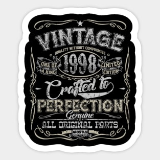 Classic 22nd birthday gift for men women Vintage 1998 Sticker